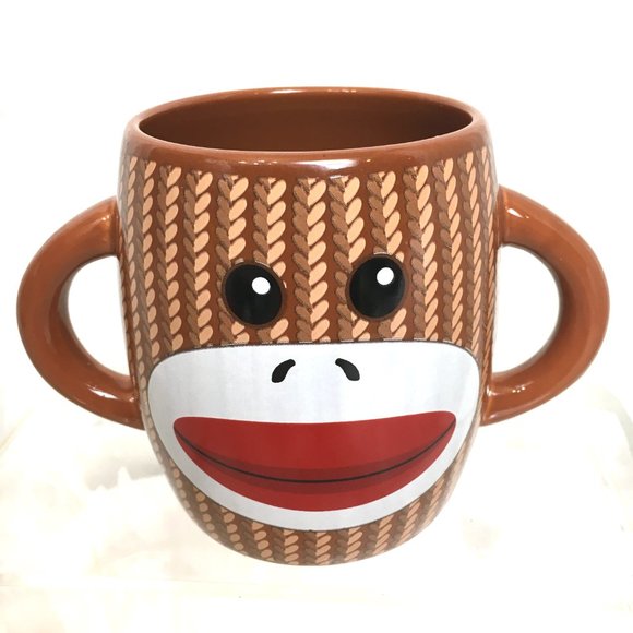 Sock Monkey Hot Coca Coffee Tea Mug Cup Galerie Vtg - Picture 1 of 7